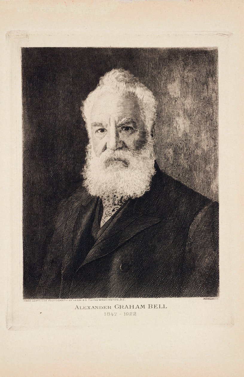 Alexander Graham Bell, inventore scozzese e pioniere del telefono da Unbekannt