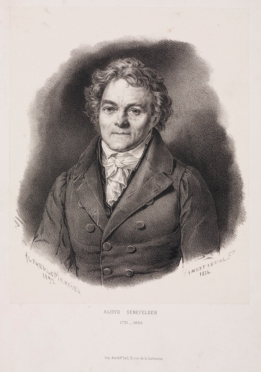 Alois Senefelder, inventore tedesco della litografia, inizio XIX secolo da Unbekannt