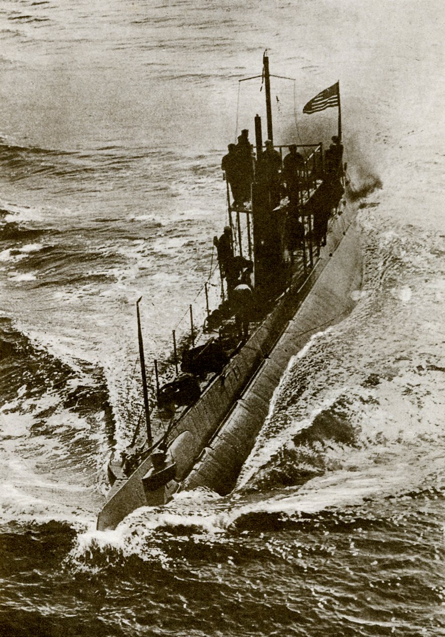 Sommergibile americano durante la Prima Guerra Mondiale da Unbekannter Künstler