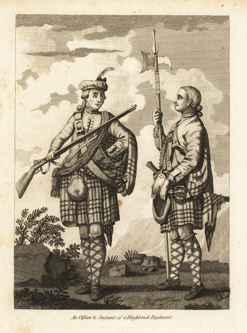 Un ufficiale e un sergente di un reggimento delle Highland da Unbekannt