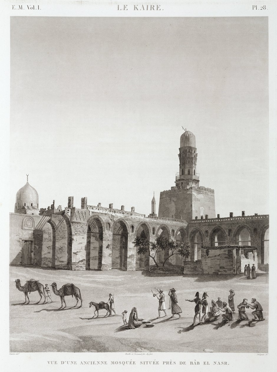 Una moschea antica vicino a Bab el-Nasr, Cairo, Egitto, c 1798 da Unbekannt