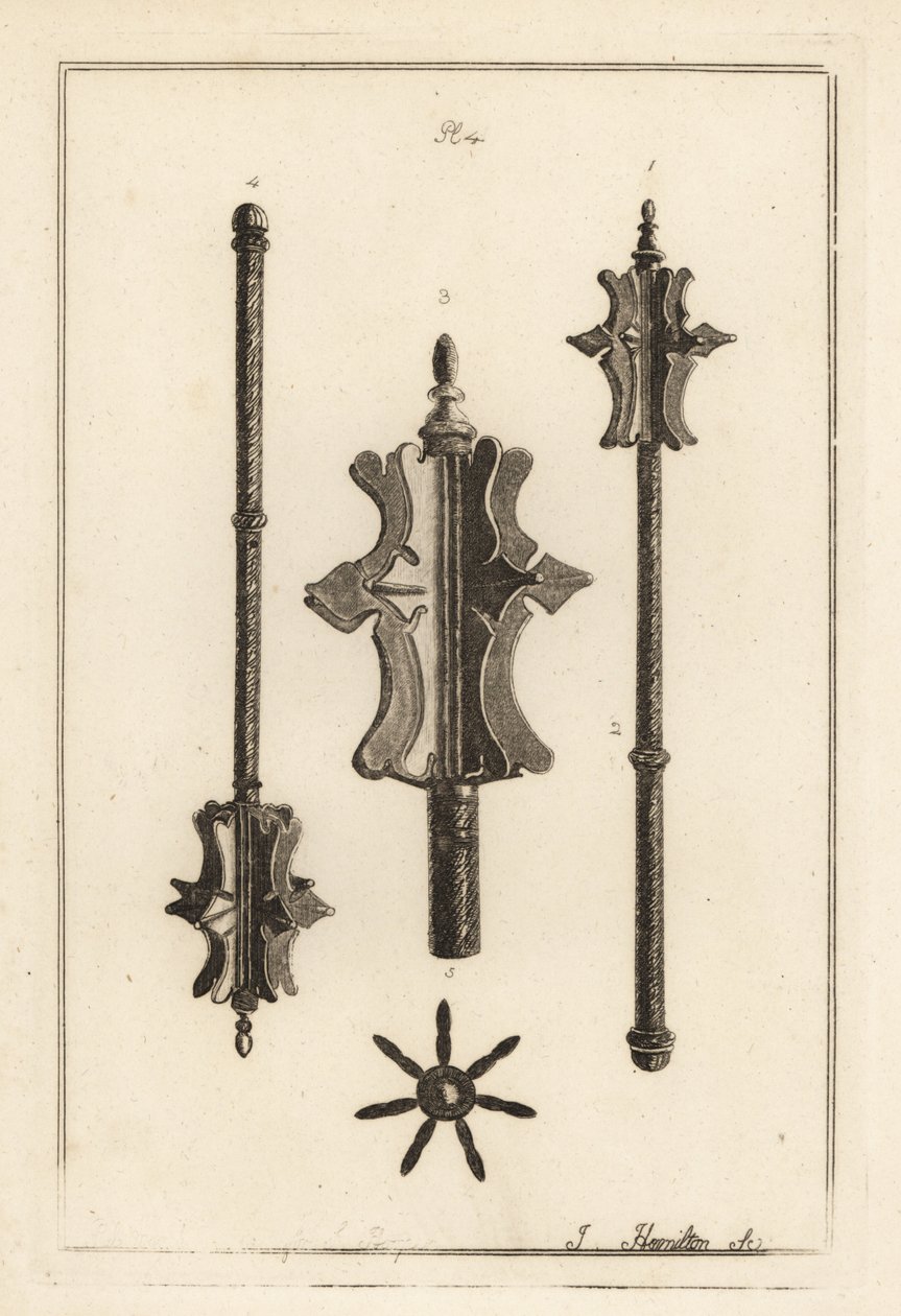 Antica mazza di ferro nella collezione di Gustavus Brander da Unbekannt