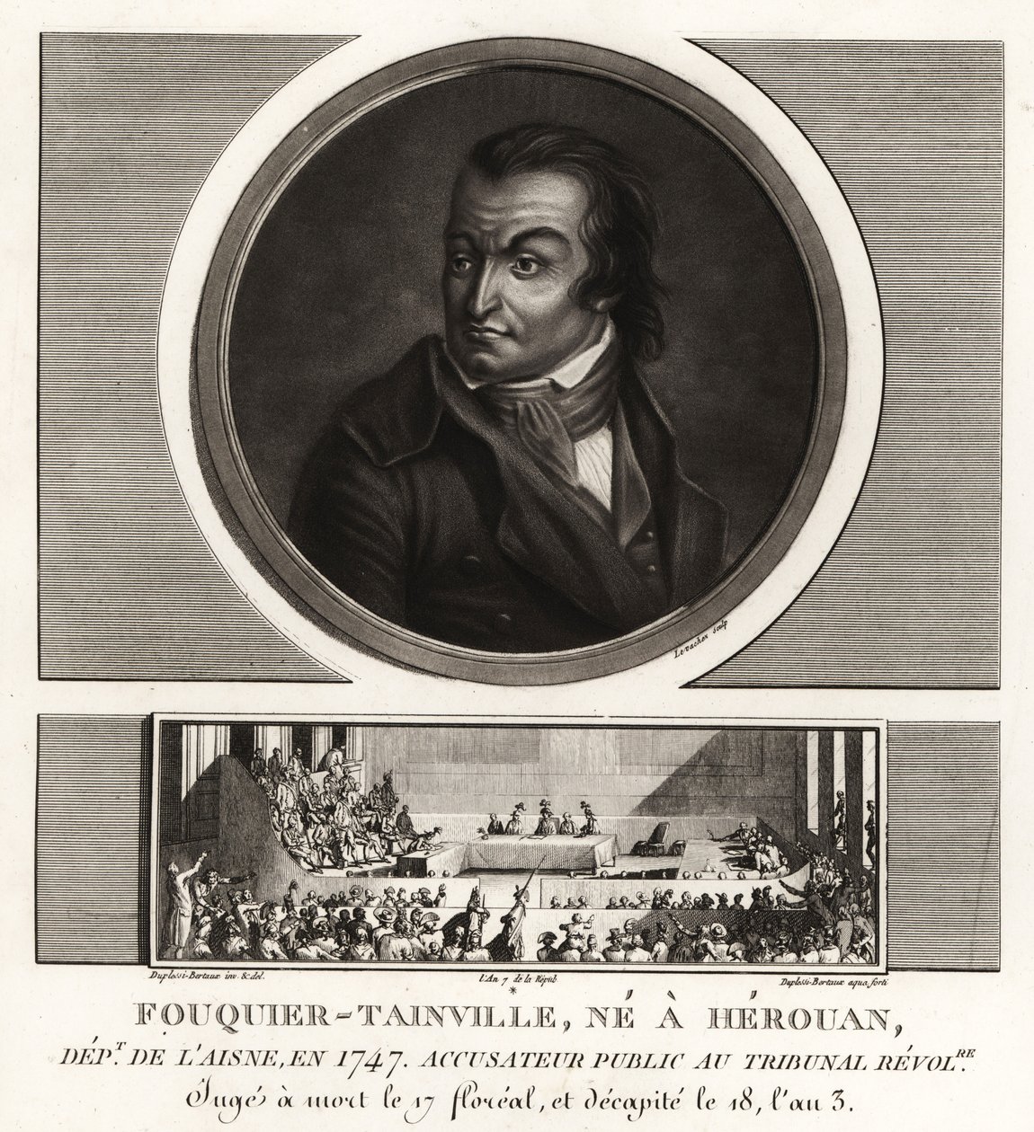 Antoine Quentin Fouquier-Tainville, Pubblico Ministero, Tribunale Rivoluzionario, ghigliottinato 1795 da Unbekannt