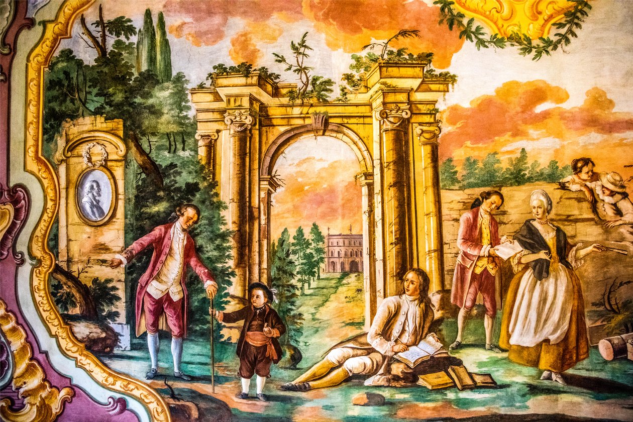 Sala Arcadia con affreschi di Domenico Carella, Palazzo Ducale, Martina Franca, Puglia, Italia, Europa da Unbekannter Künstler