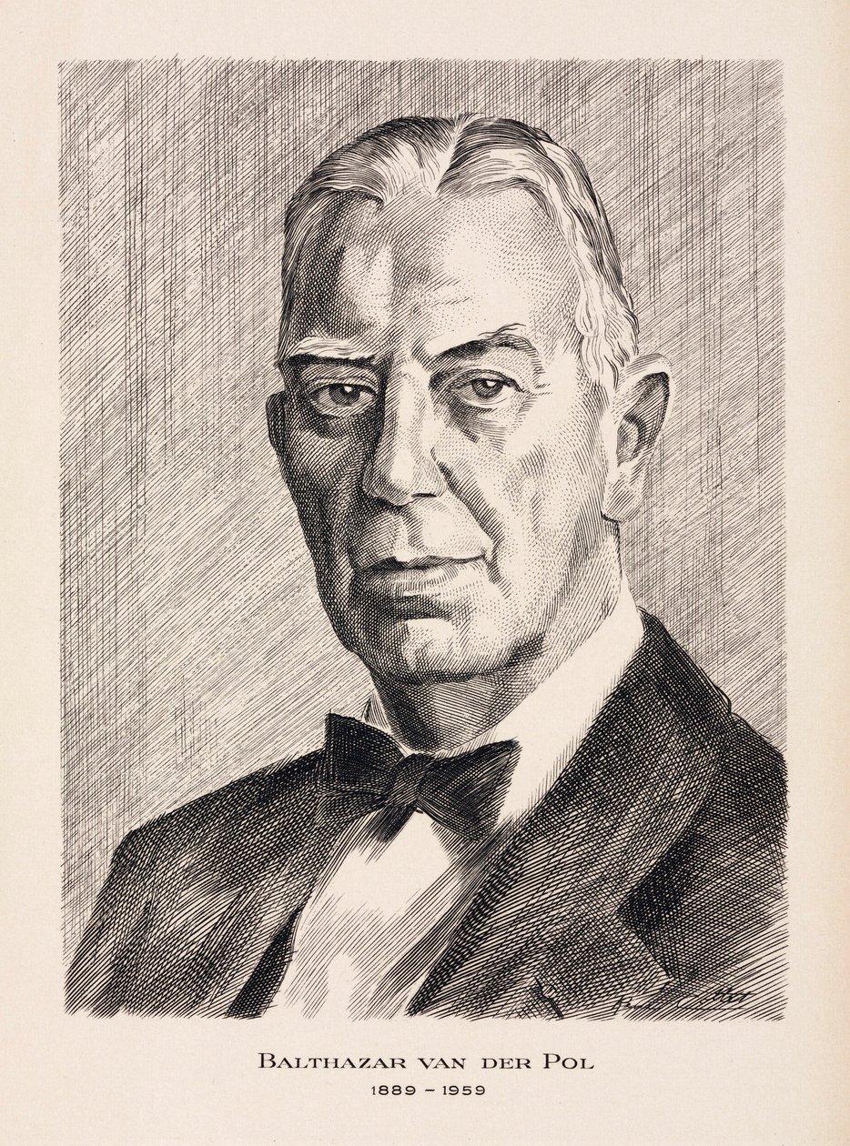 Balthazar van der Pol, ingegnere elettrico olandese, c 1930 da Unbekannt