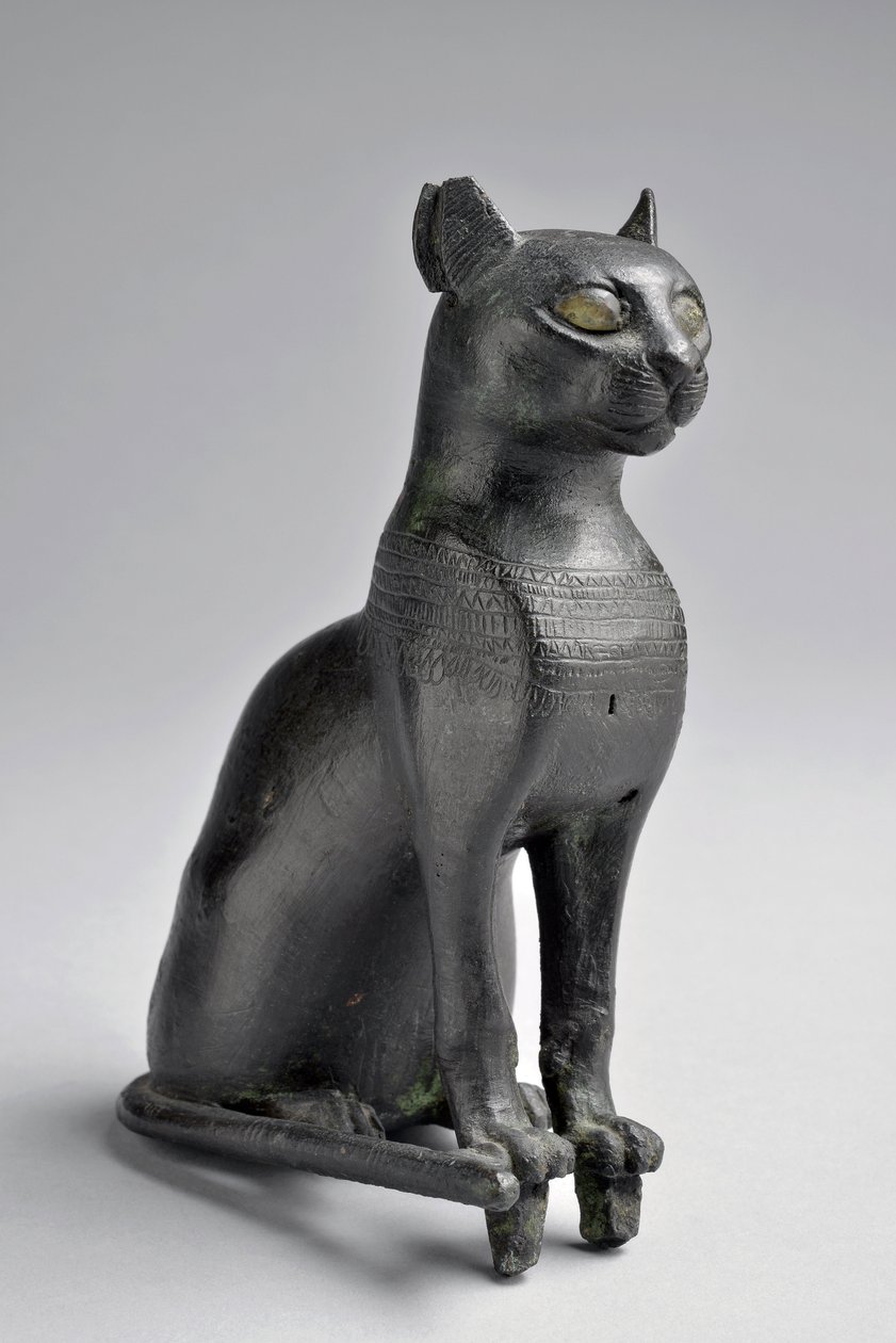 Bastet. Statuetta in bronzo (metallo). Bassa Epoca (750-332 a.C.) Egitto da Unbekannter Künstler