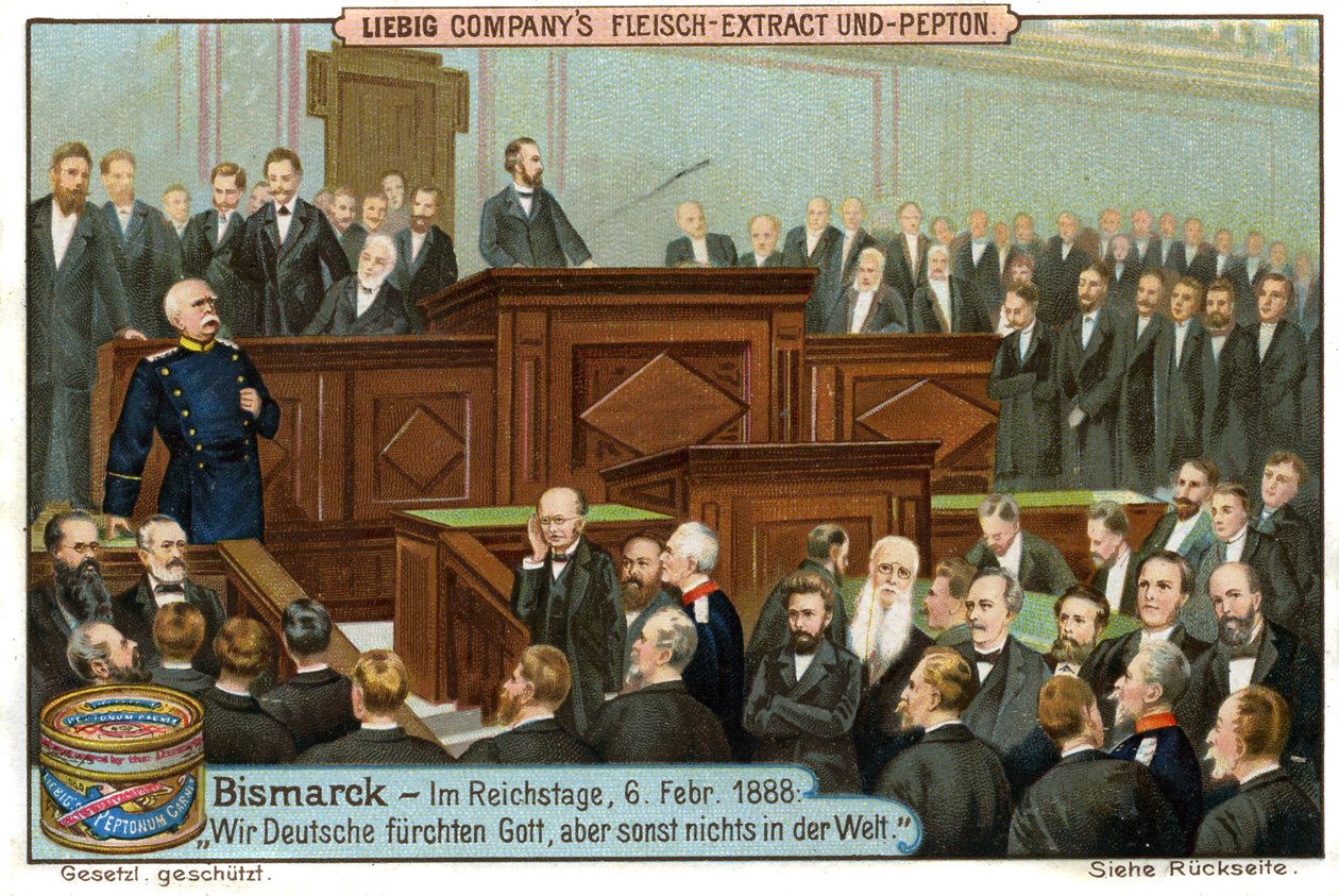 Bismarck nel Reichstag da Unbekannter Künstler