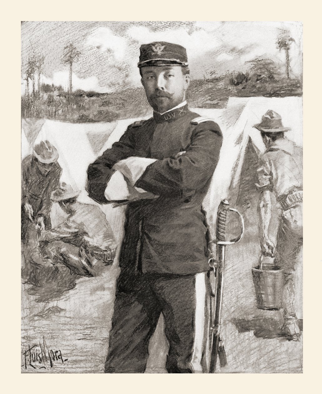 Generale di brigata Frederick Funston del 20° Volontari del Kansas subito dopo la sua promozione per il coraggio Frederick N. Funston da Unbekannt
