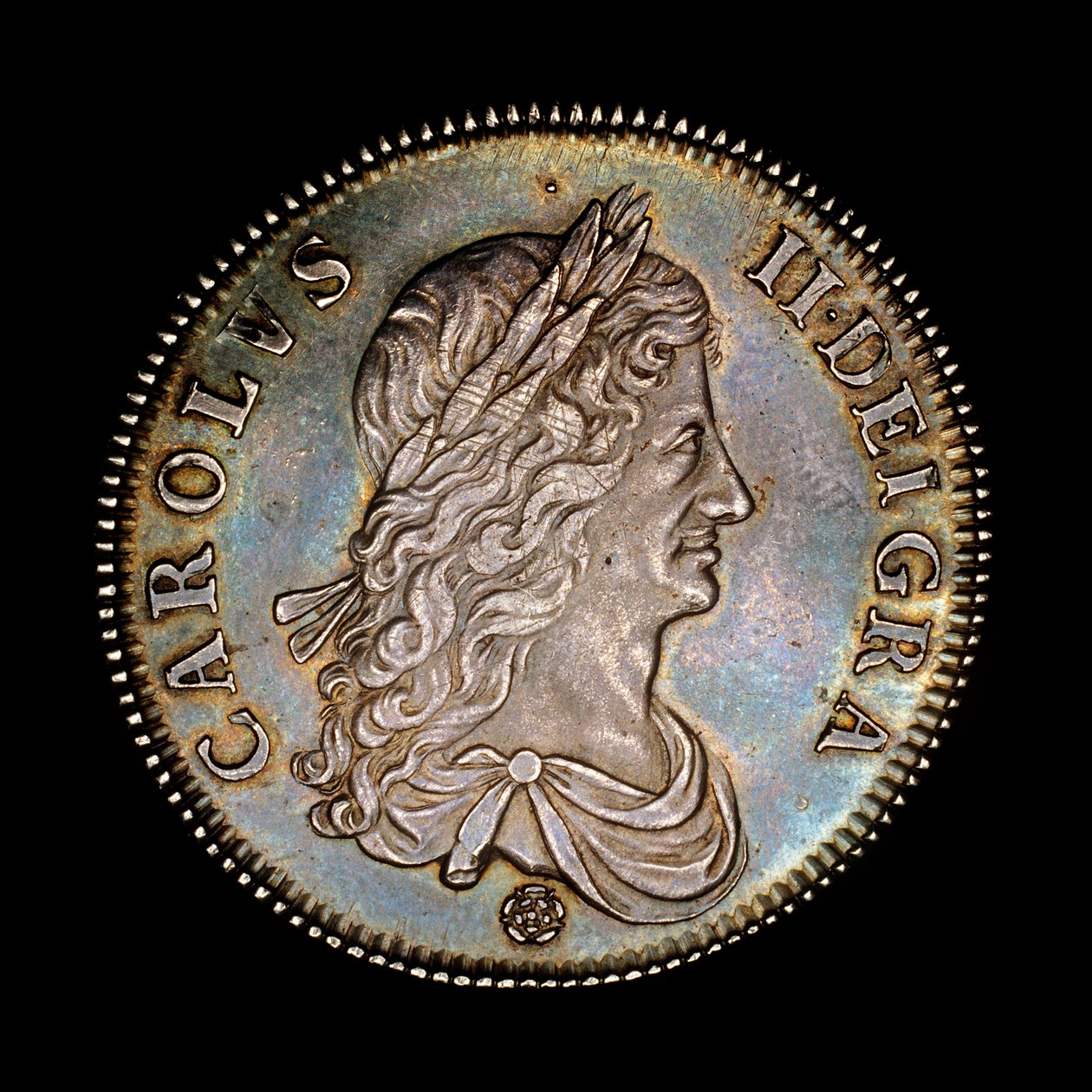 Moneta britannica raffigurante Re Carlo II da Unbekannter Künstler