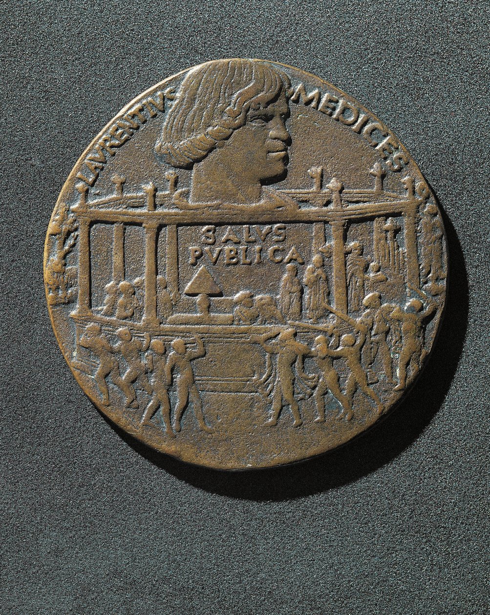 Medaglia di bronzo coniata in memoria di Giuliano de