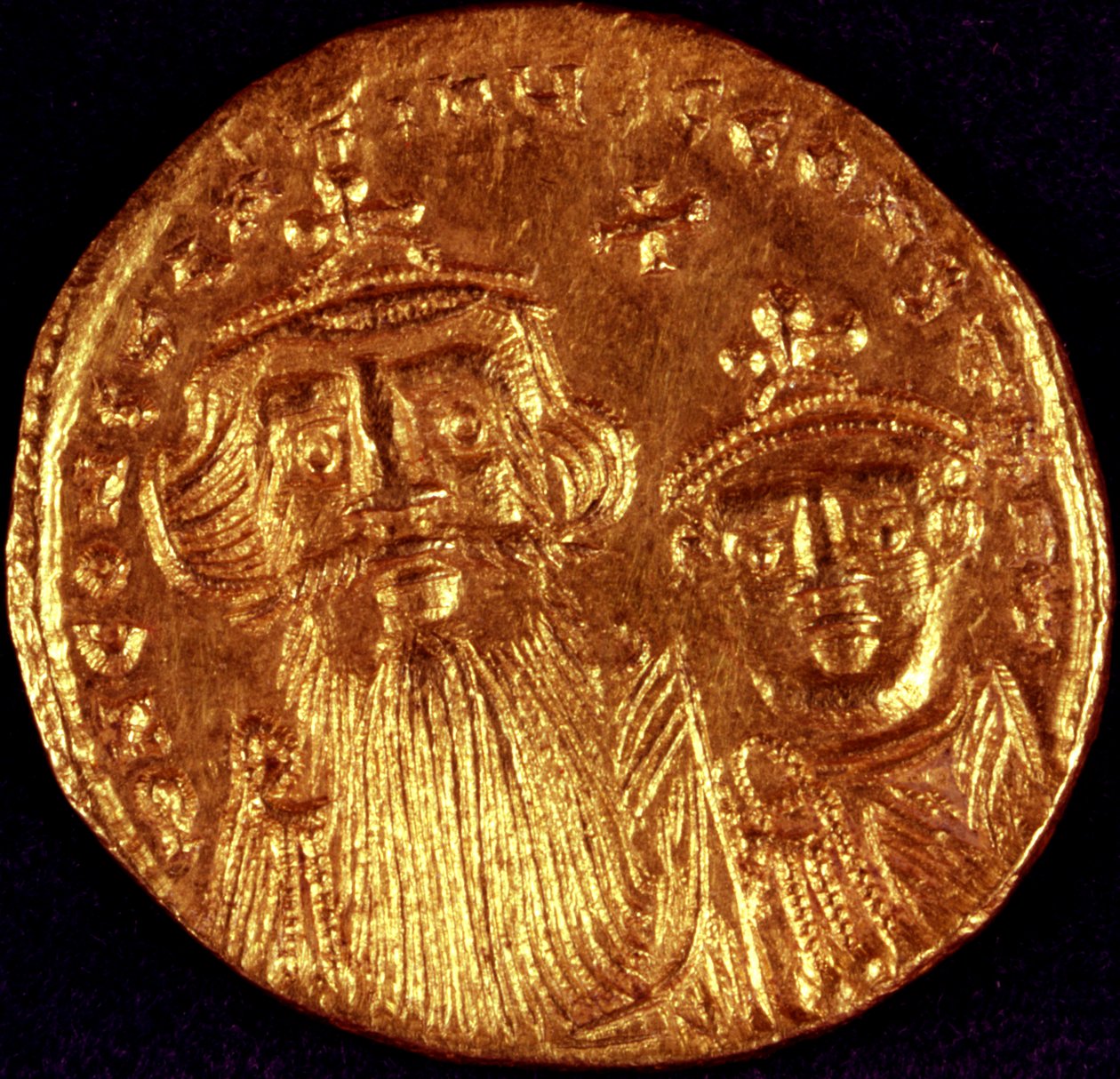 Moneta bizantina con raffigurazione dell