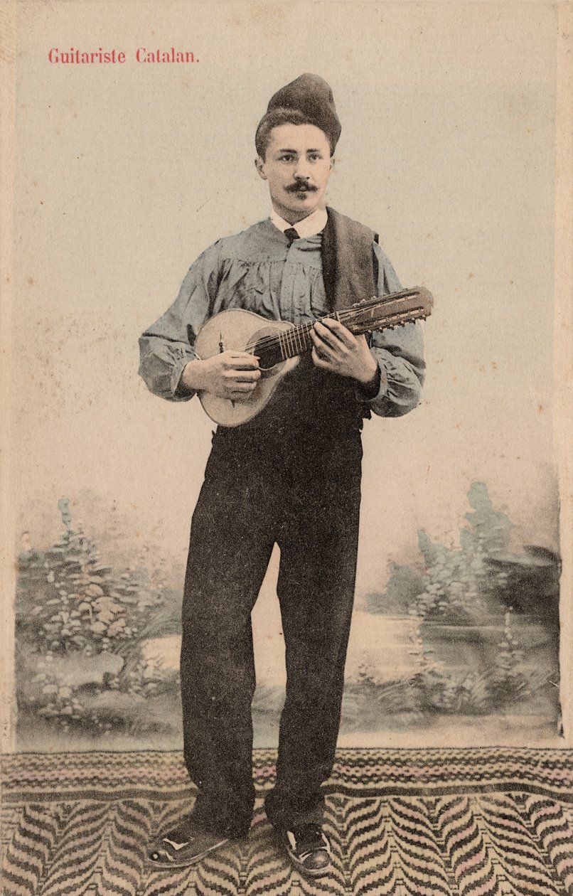 Chitarrista catalano, c.1910 (cartolina) da Unbekannter Künstler