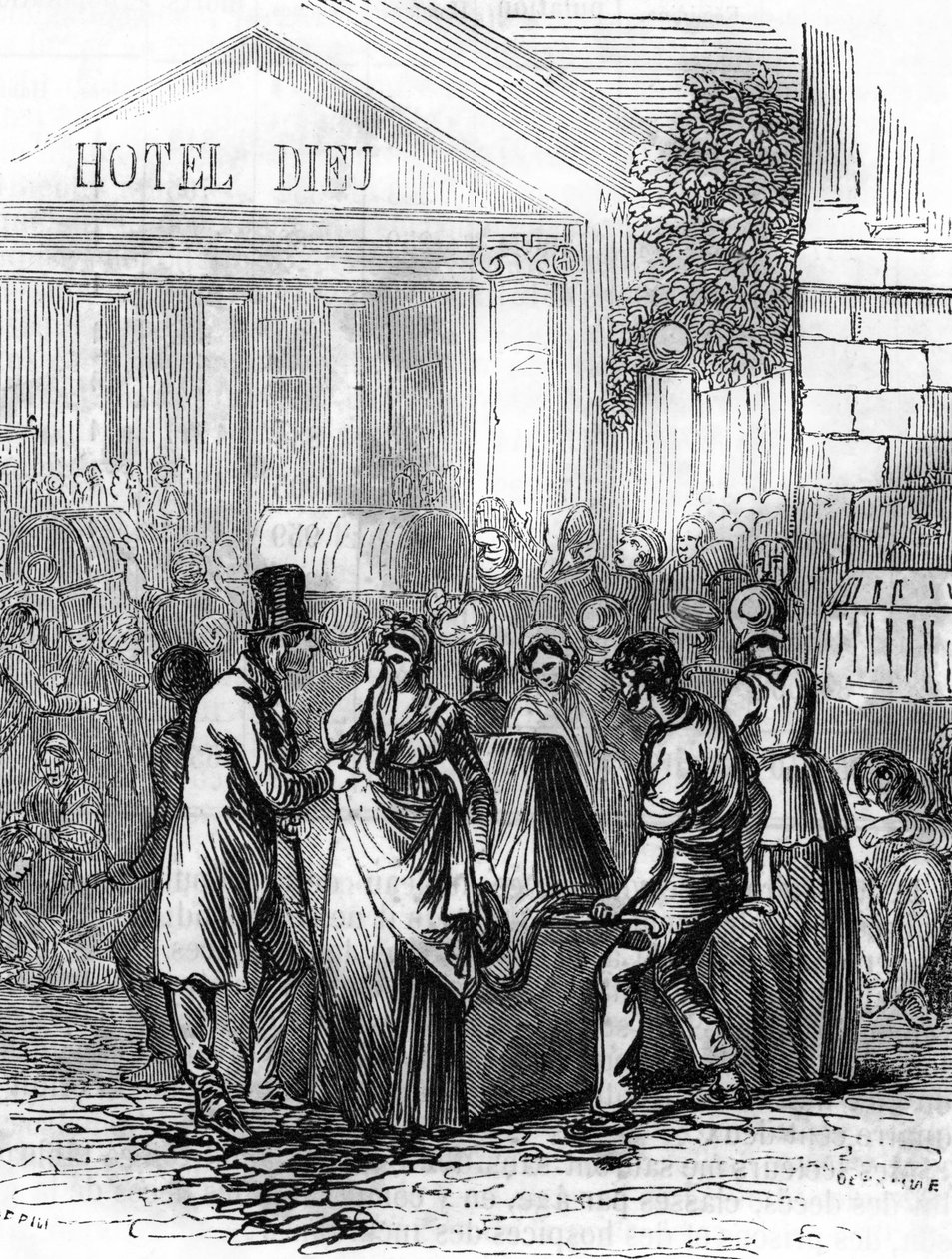 Epidemia di colera del 1832 in Francia da Unbekannter Künstler