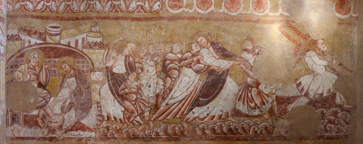 Chiesa (Église Saint-Martin). Interno. Affreschi. Parete nord del coro (dettaglio) da Unbekannt