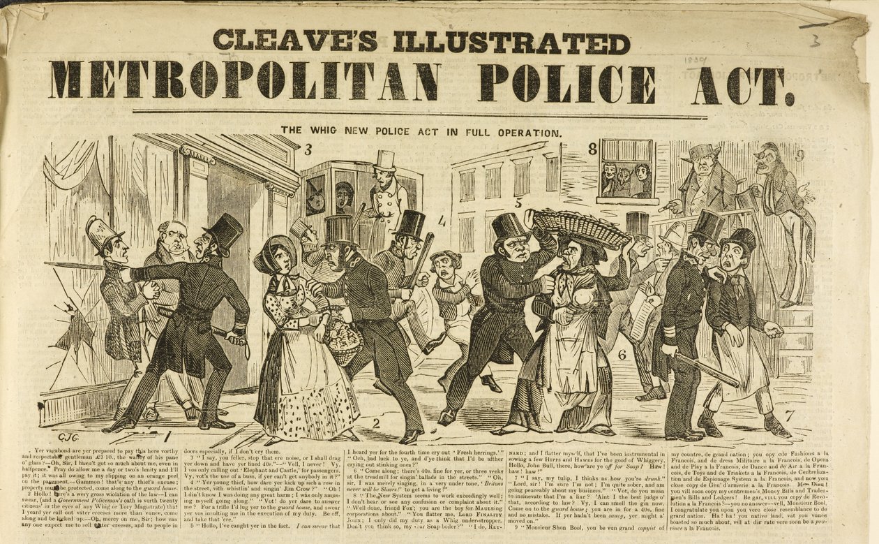 Cleave’s Illustrated Metropolitan Police Act da Unbekannter Künstler