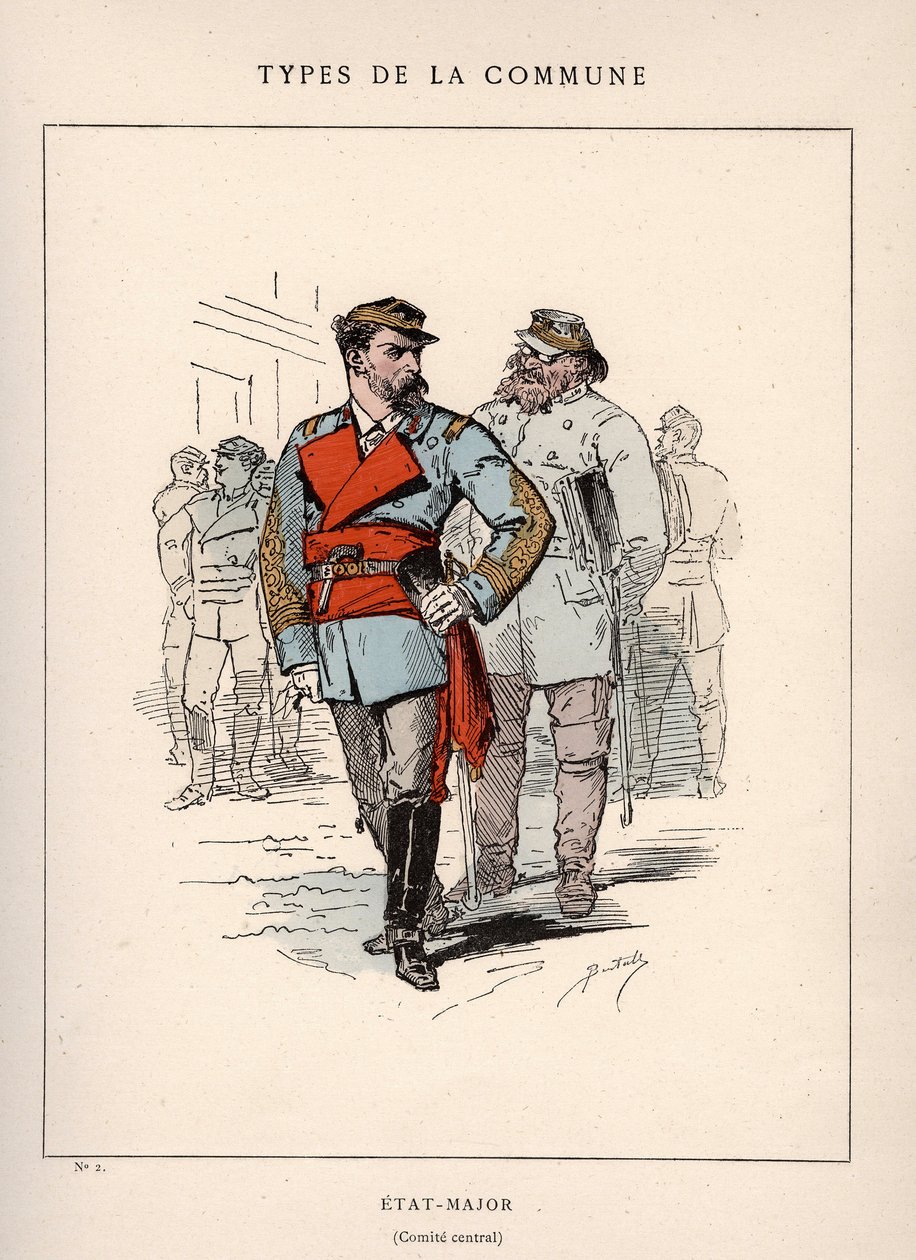 Commune de Paris: costume di stato maggiore in Les Communeux da Unbekannter Künstler