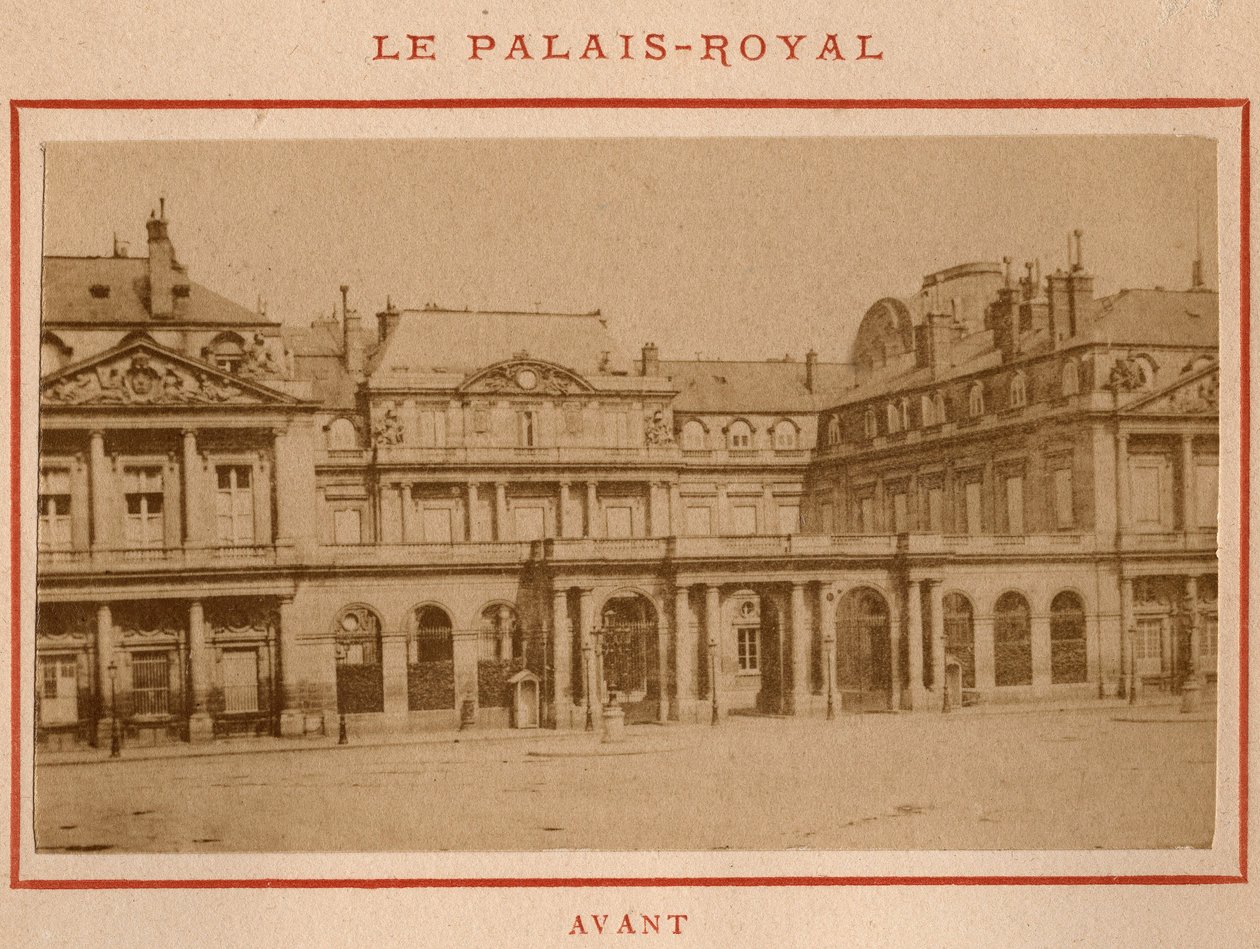 Comune di Parigi (1871): veduta del Palais-Royal (Palais Royal) a Parigi prima dell