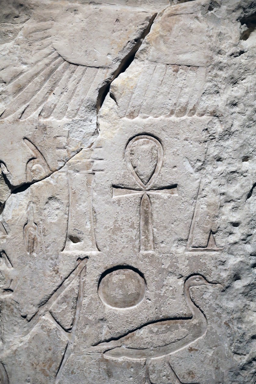 Coptos, frammento del tempio di Sesostri I (dettaglio) da Unbekannter Künstler