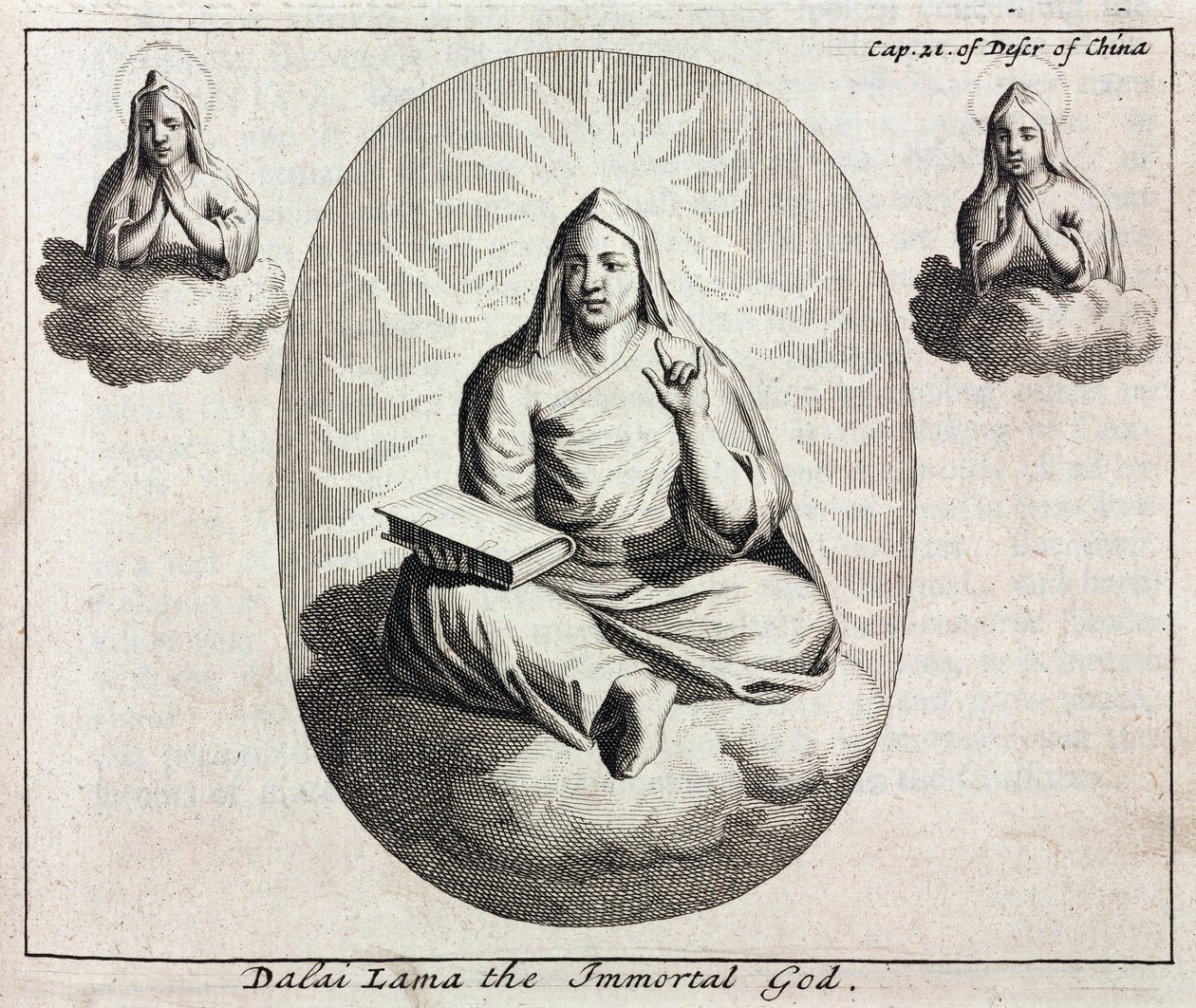Dalai Lama il Dio Immortale, c 1700 da Unbekannt