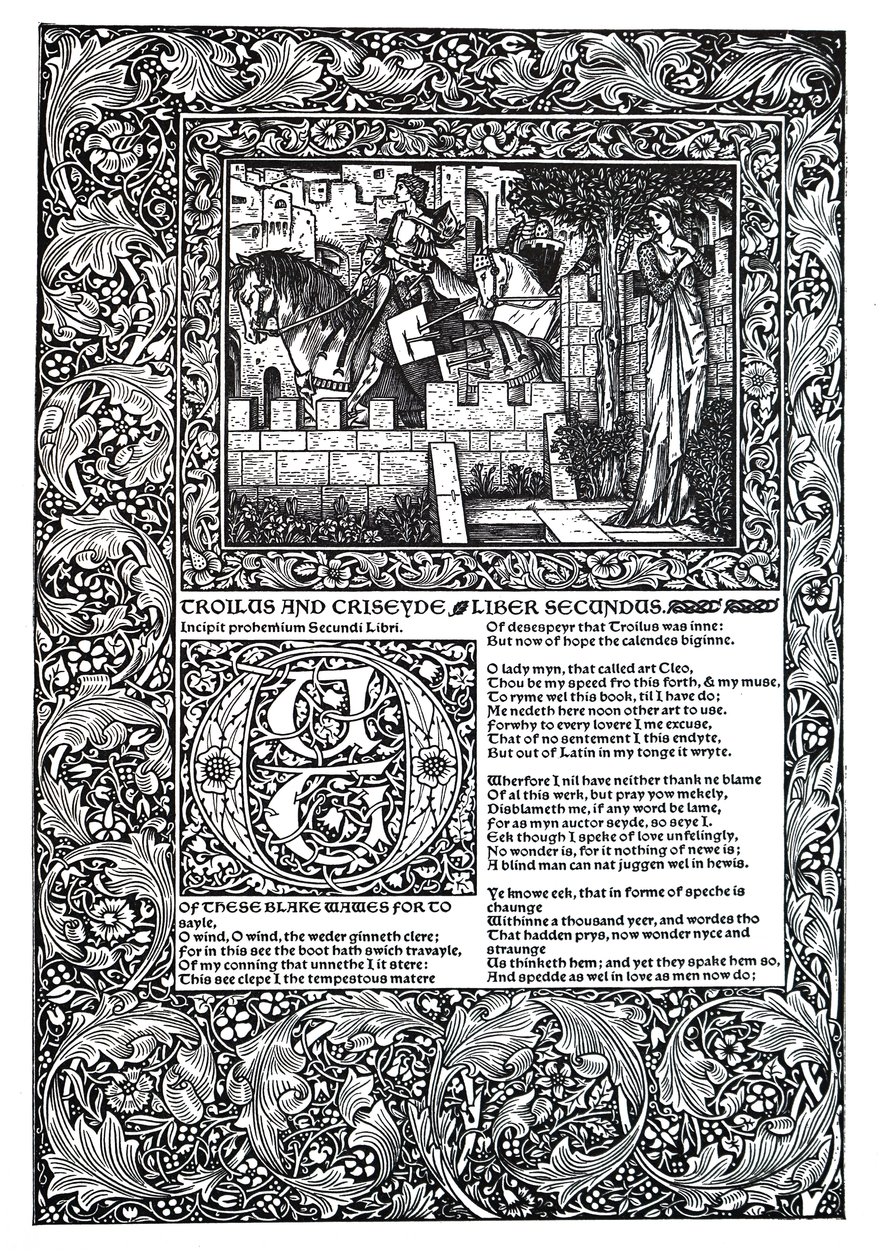Poesia decorativa di Geoffrey Chaucer da Unbekannt