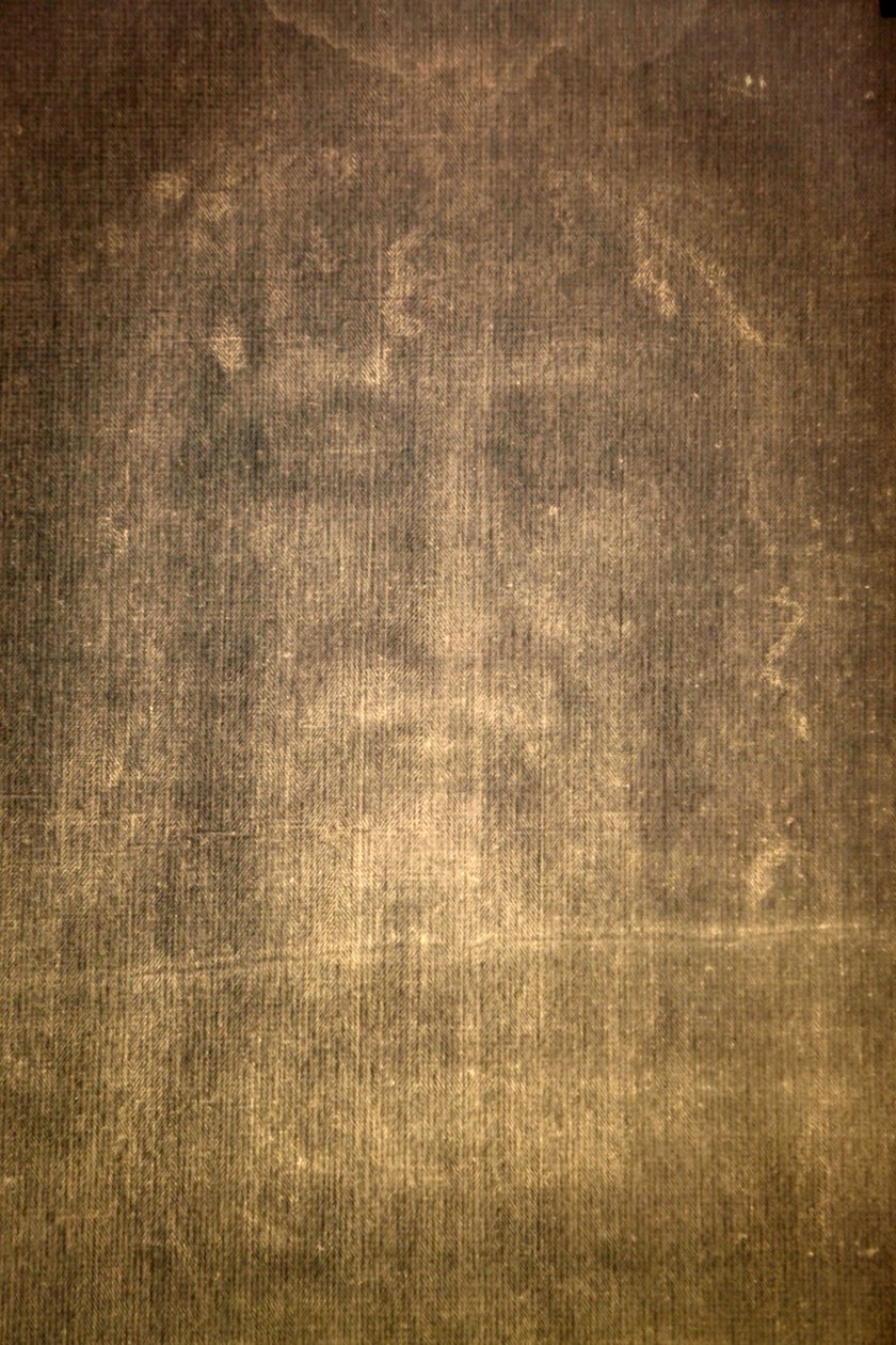 Dettaglio della Sindone di Torino (santo sudario) nella chiesa della SS Annunziata, Torino, Italia da Unbekannt