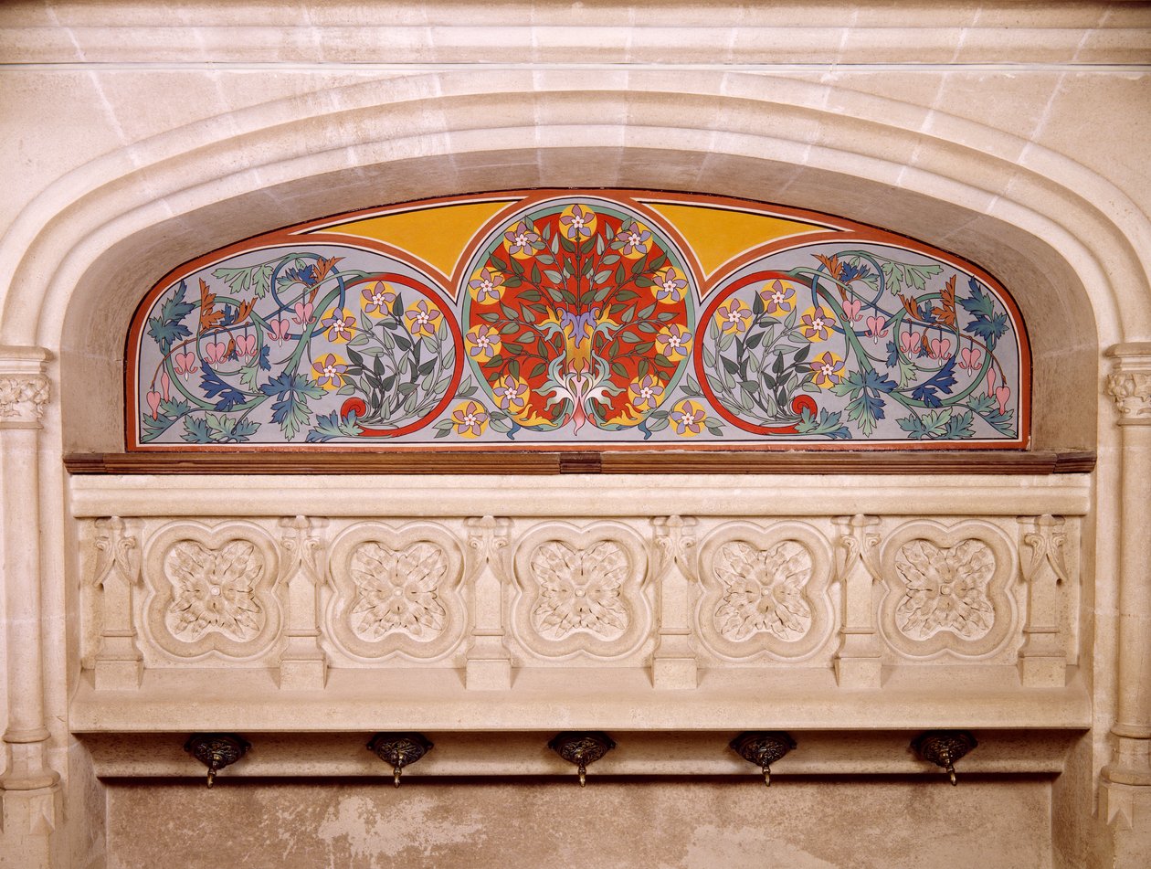 (Dettaglio) della decorazione del Castello di Roquetaillade, Francia da Benjamin Baud