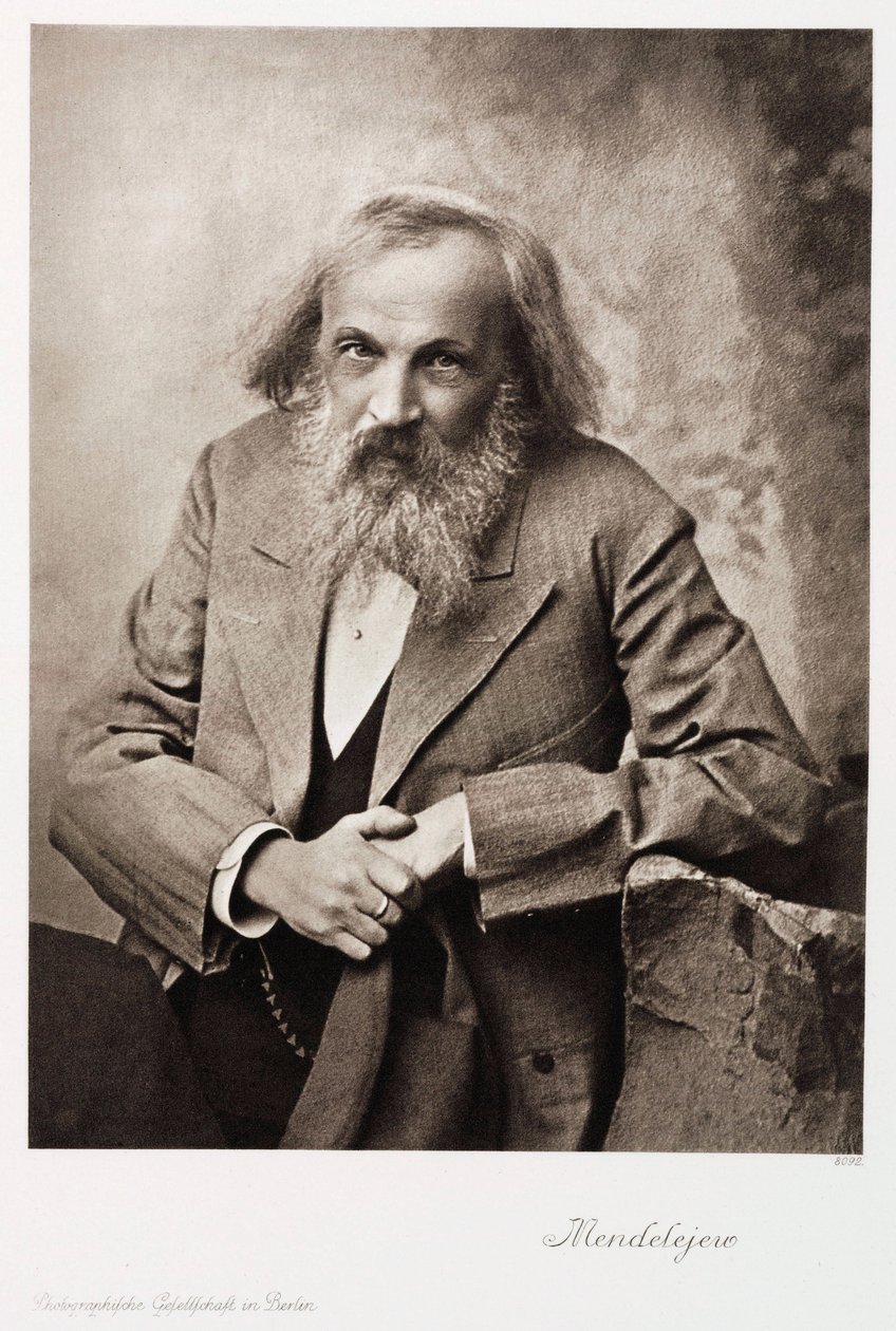 Dmitry Ivanovich Mendeleyev, chimico russo, c 1905 da Unbekannt
