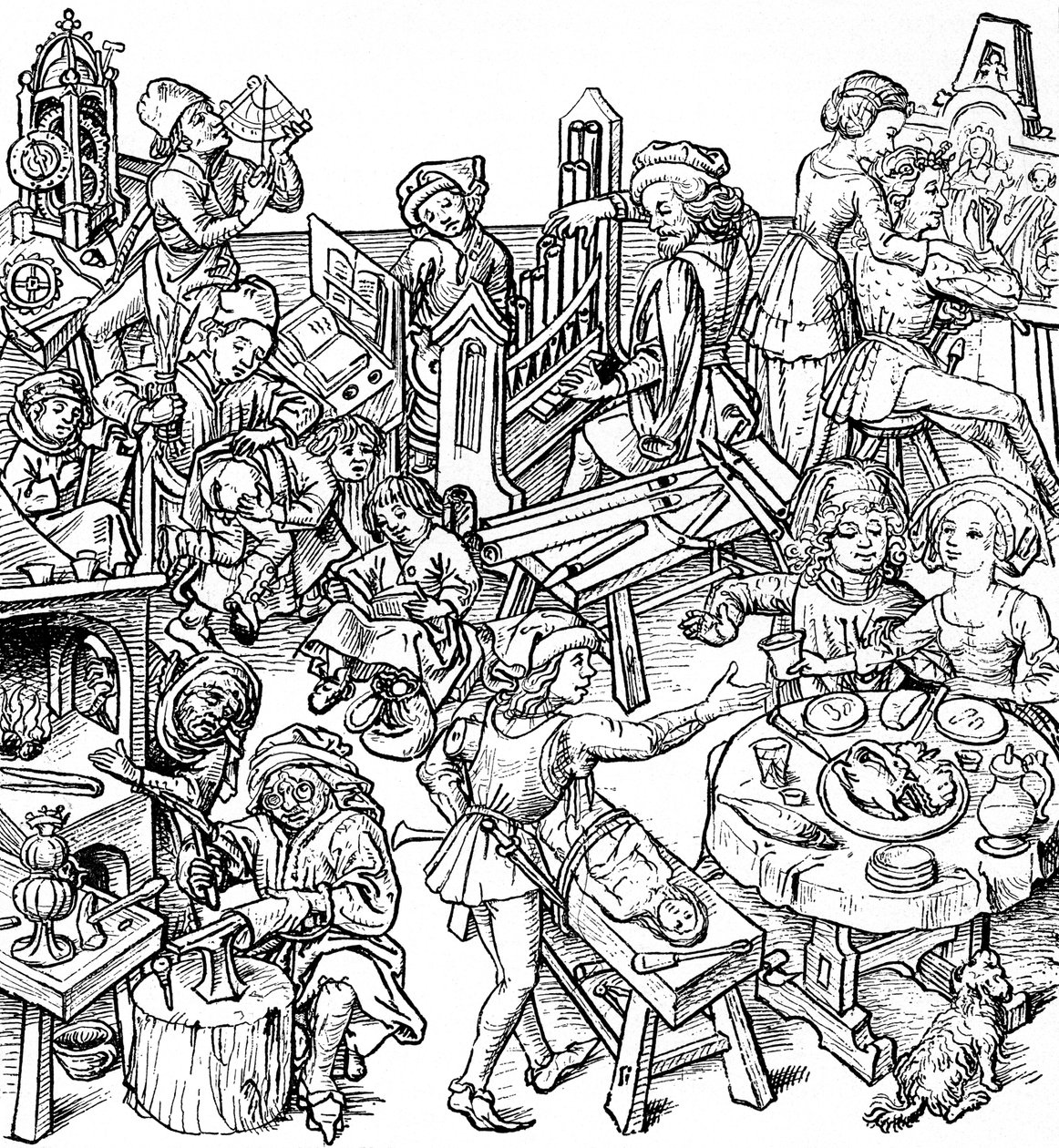 Vita domestica del XVI secolo da Unbekannter Künstler