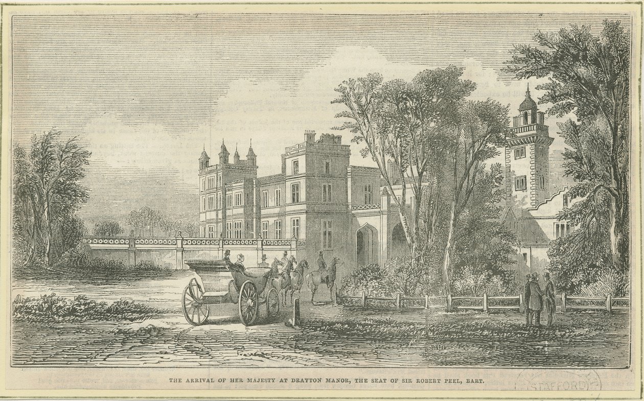 Drayton Bassett - "Drayton Manor": incisione su legno, nd [?19° secolo] da Unbekannt
