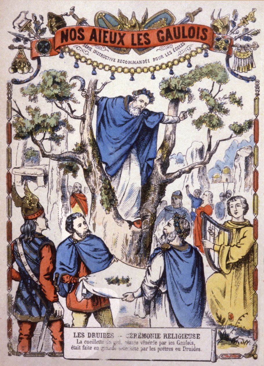 Druidi che raccolgono il vischio, c. 1900 da Unbekannter Künstler