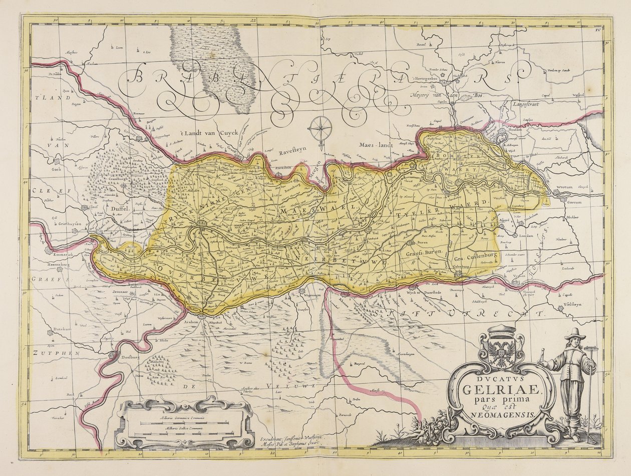 Ducatus Gelriae pars prima quae est Neomagensis auctore Bartholdo Wicheringe. da Unbekannter Künstler