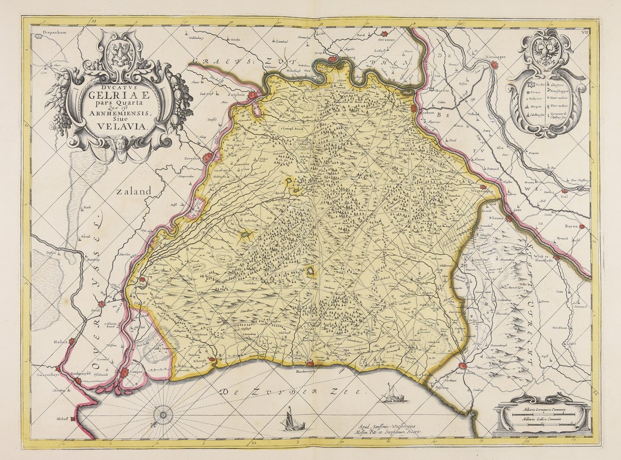 Ducatus Gelriae pars quarta quae est Arnhemiensis siue Velavia da Unbekannter Künstler