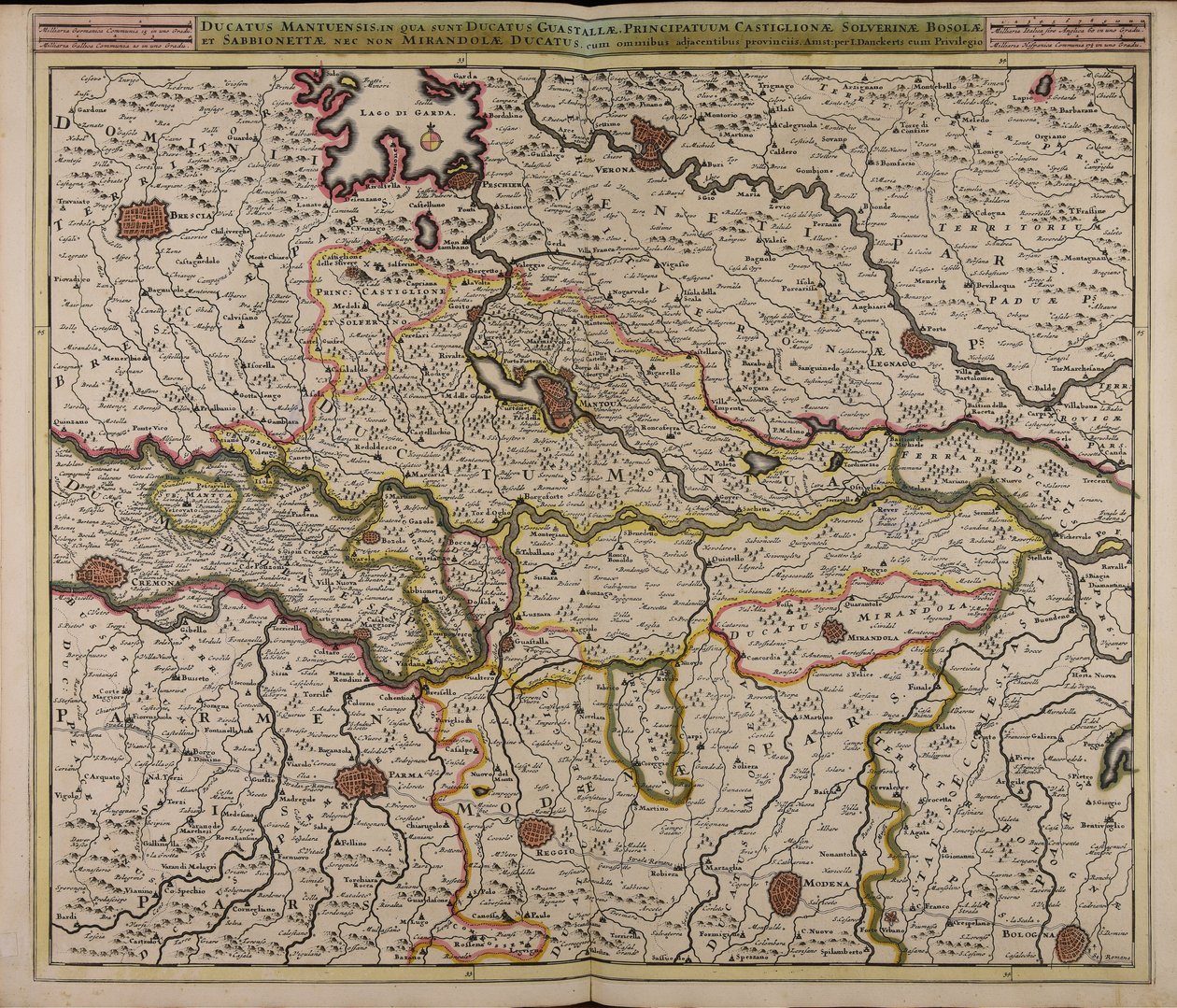 Ducatus Mantuensis : in qua sunt ducatus Guastallae principatuum Castiglionae Solverinae Bosolae et Sabbionettae nec non Mirandolae ducatus : cum ommibus adjacentibus provinciis da Unbekannter Künstler