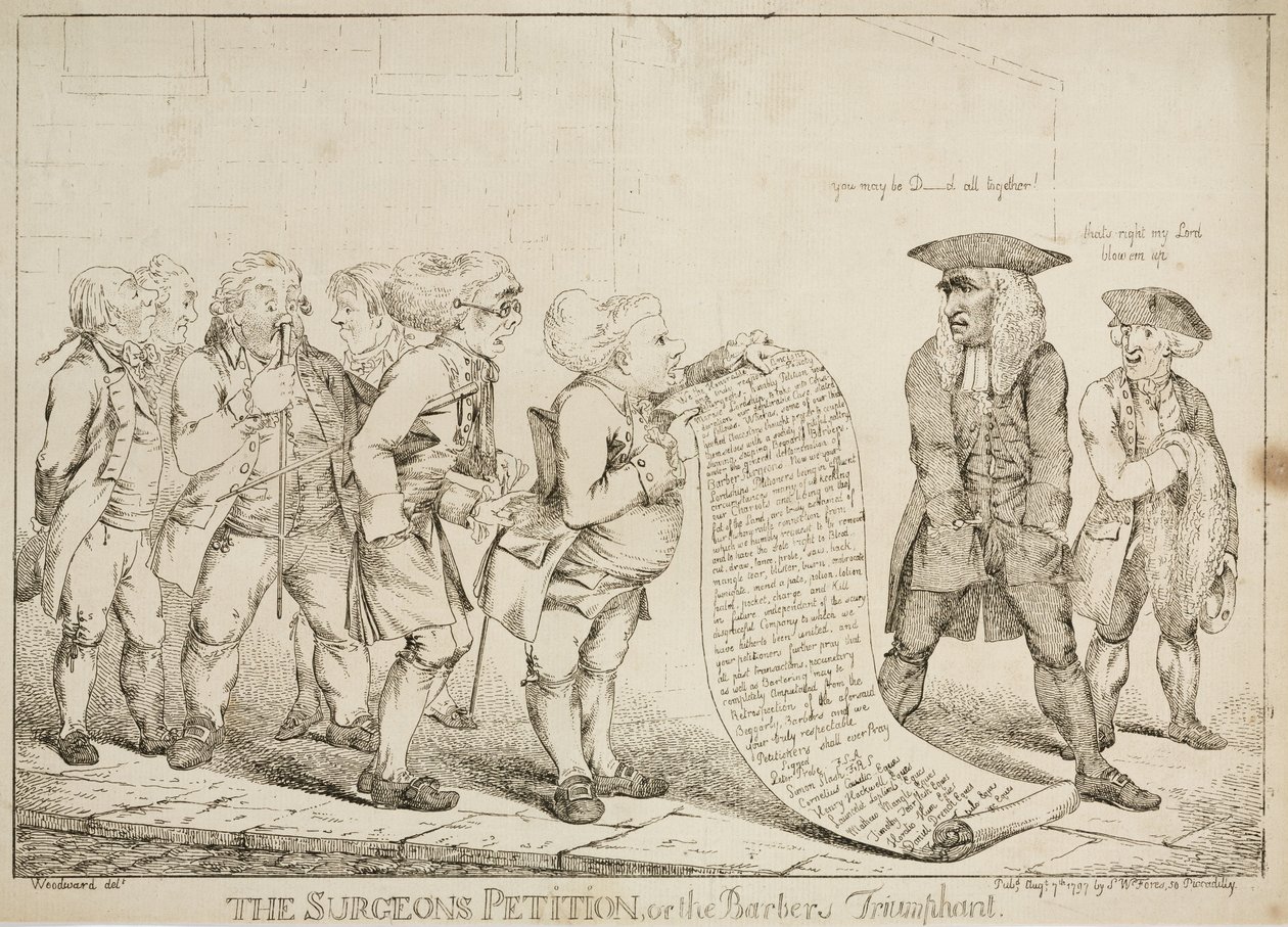 La petizione dei chirurghi o i barbieri trionfanti, 7 agosto 1797 da Unbekannt