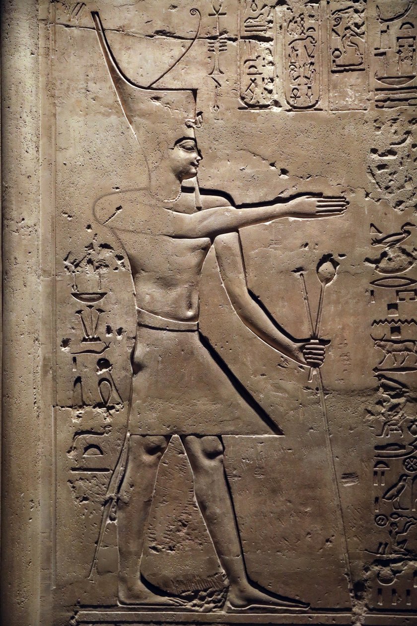 Egitto, Medamud, porta del tempio di Montu (dettaglio) da Unbekannter Künstler