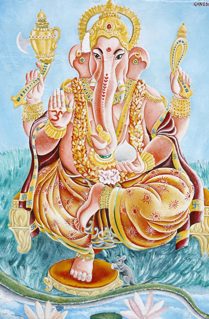 Dio indù con testa di elefante Ganesh, Kathmandu, Nepal da Unbekannt