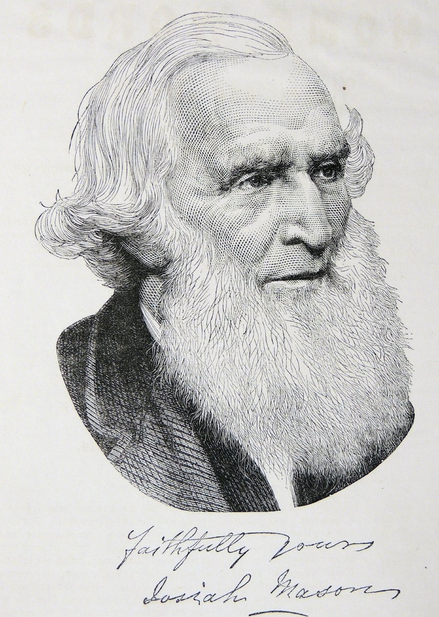 Incisione di Josiah Mason da Unbekannter Künstler