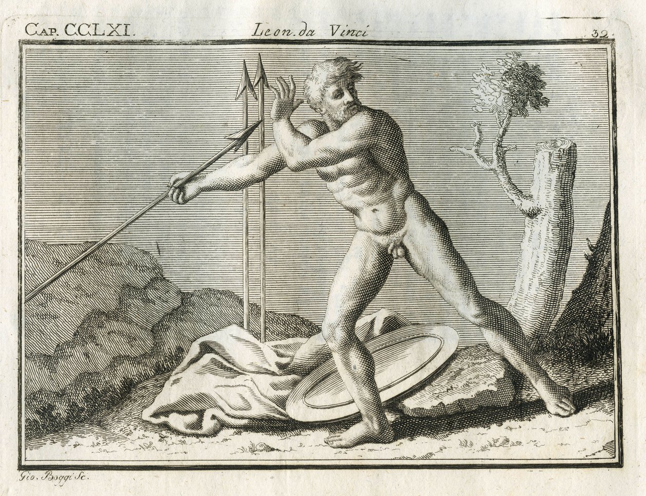 Studi sulla figura umana impegnata a lanciare un oggetto lontano da sé con grande impeto. 