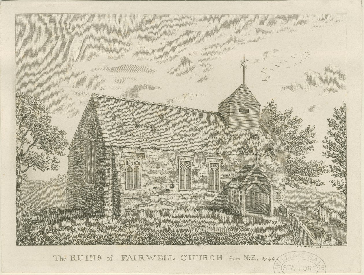Chiesa di Farewell: incisione, 1744 da Unbekannt