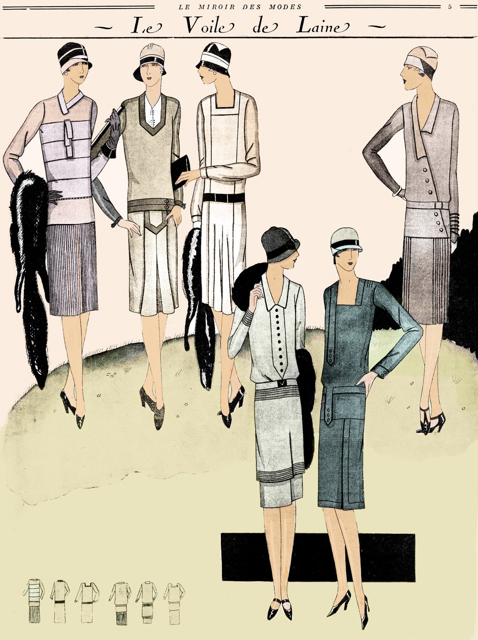 Abiti di moda nella primavera del 1928 da Unbekannter Künstler