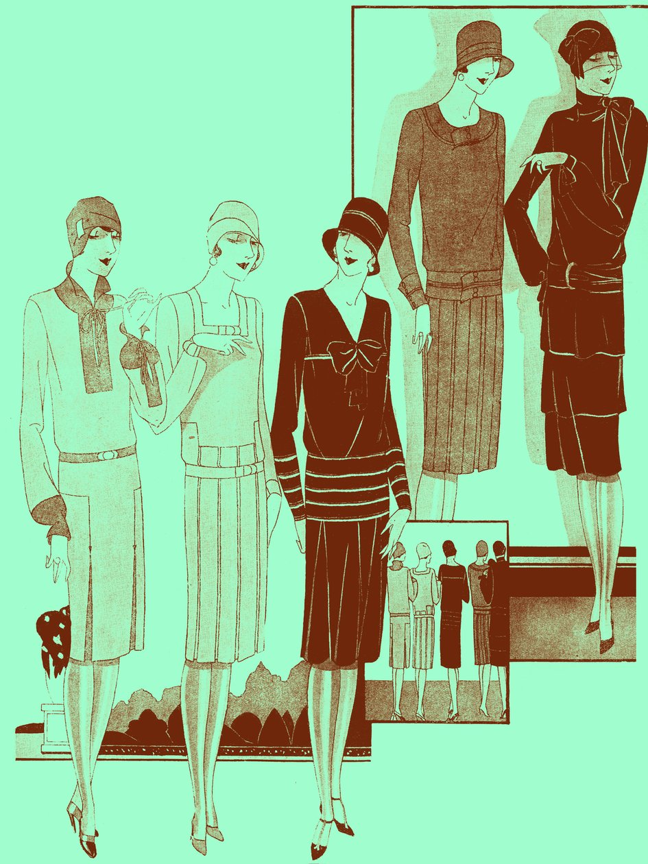 Moda: abiti nella primavera del 1928 da Unbekannter Künstler