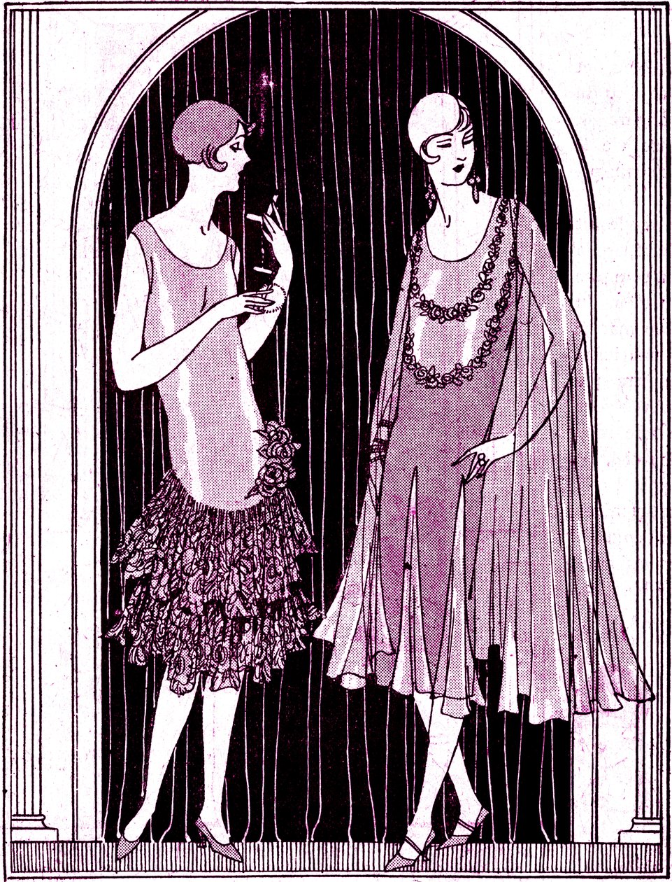 Moda: abiti da sera nel maggio 1925 da Unbekannter Künstler