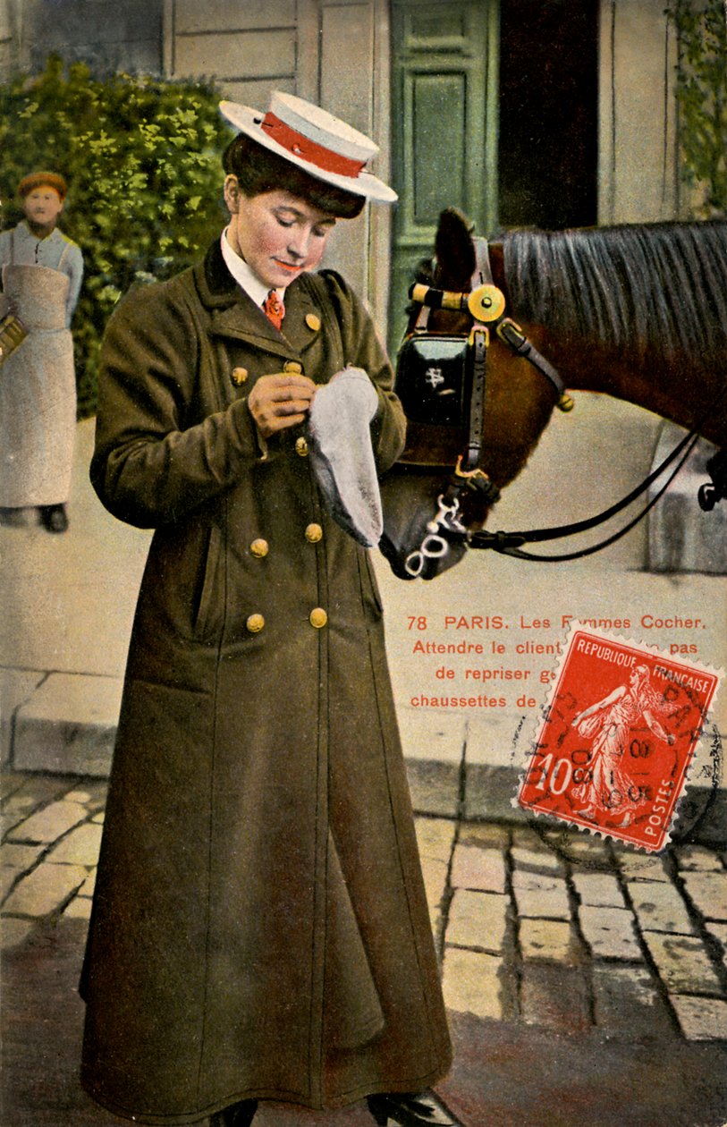 Autista di carrozza femminile, Parigi - inizio XX secolo da Unbekannter Künstler