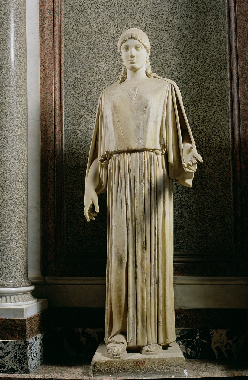 Figura femminile con peplo, Greca da Unbekannt
