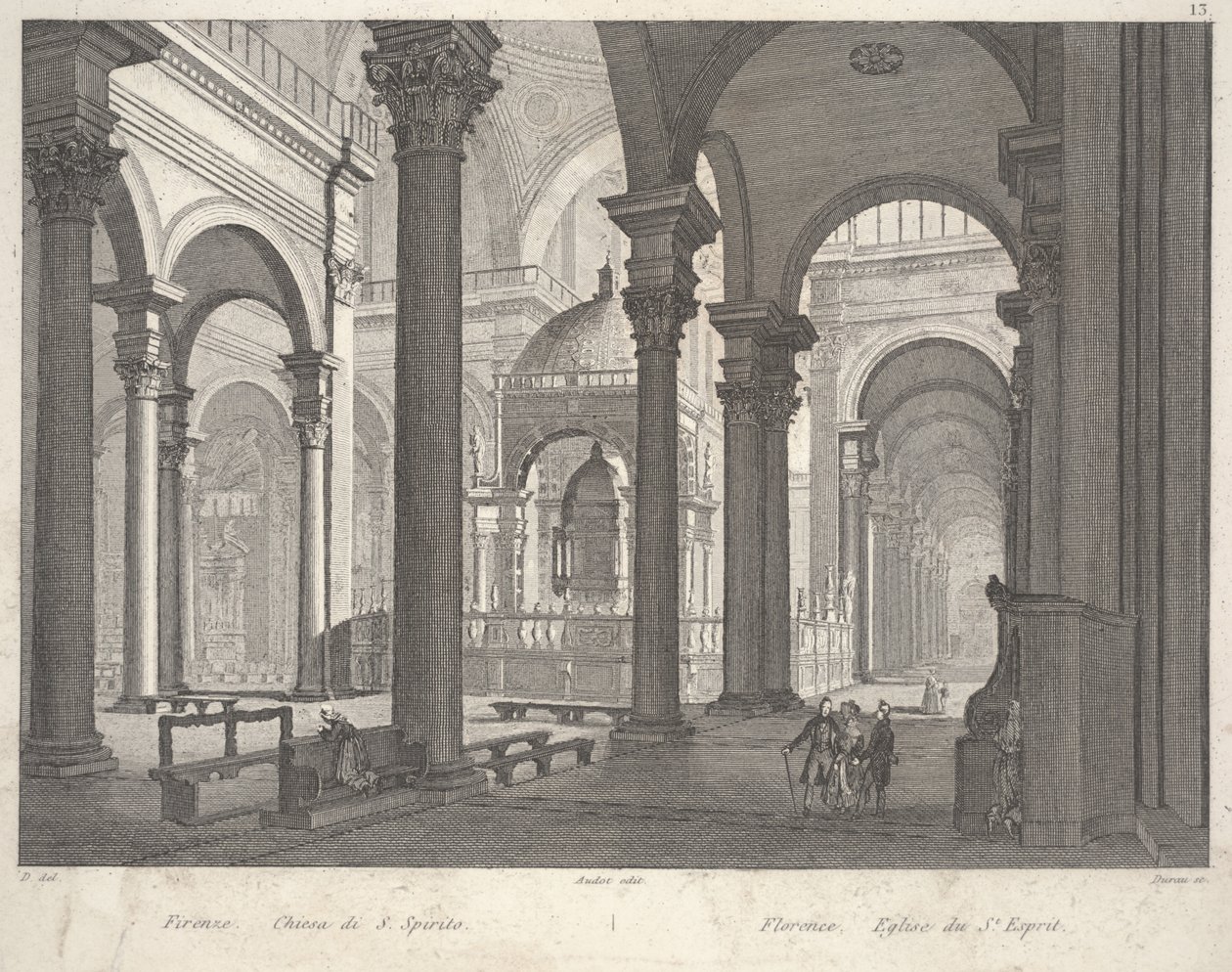 Firenze: Chiesa di Santo Spirito da Unbekannter Künstler