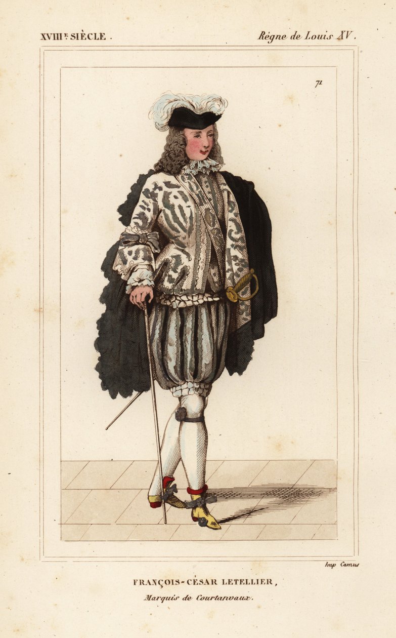 Francois-Cesar Letellier, Marchese di Courtanvaux, scienziato e soldato, membro dell