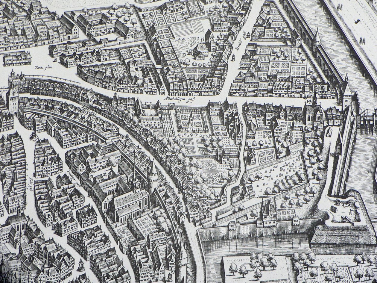 Francoforte Judengasse 1628 da Unbekannter Künstler
