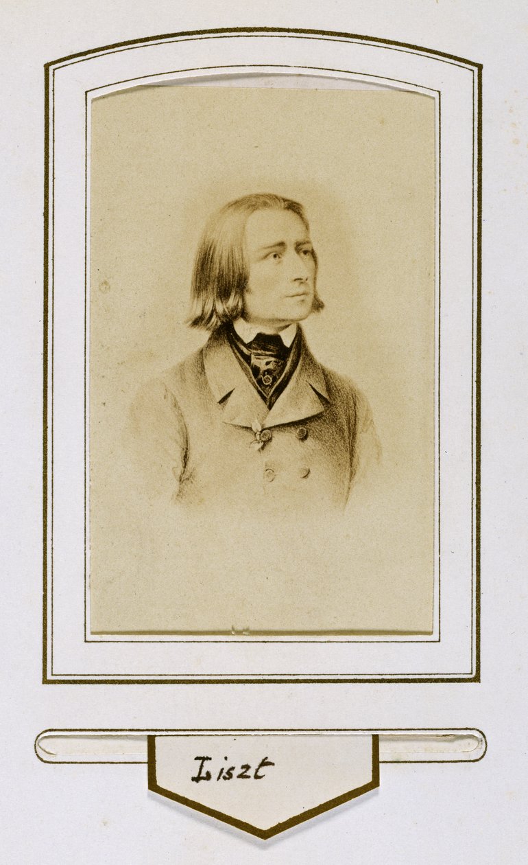 Franz Liszt da giovane da Unbekannter Künstler