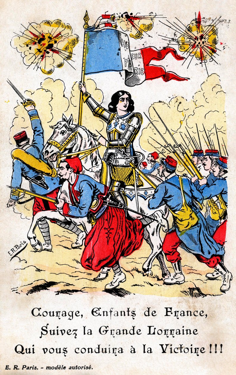 Cartolina francese che mostra Giovanna d