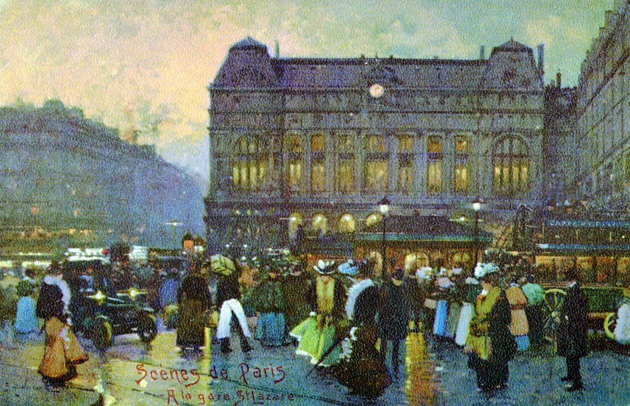 Gare St Lazare, Parigi, c. 1900 da Unbekannter Künstler